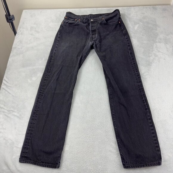 Levi’s 501 Dark Denim Straight Leg Jeans Men’s Size 36 x 34 US - Picture 10 of 15